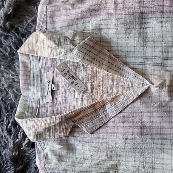 Madewell Lakeline Popover Shirt in Ombré Rainbow Plaid - Picture 8 of 11
